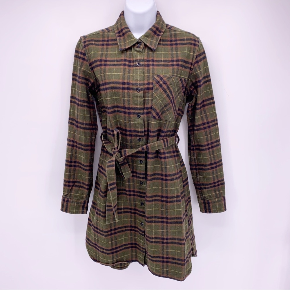 United by Blue Plaid Flannel Button Down Dress Size Medium